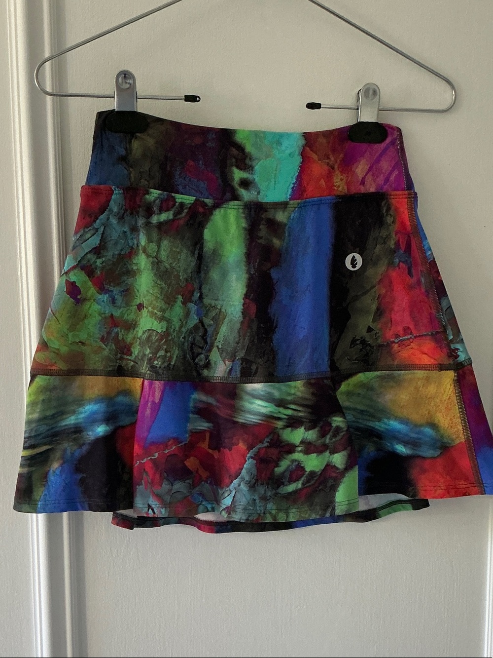 Colorburst Abstract Design workout skirt